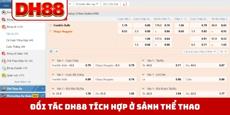 Đối tác DH88 tích hợp ở sảnh thể thao
