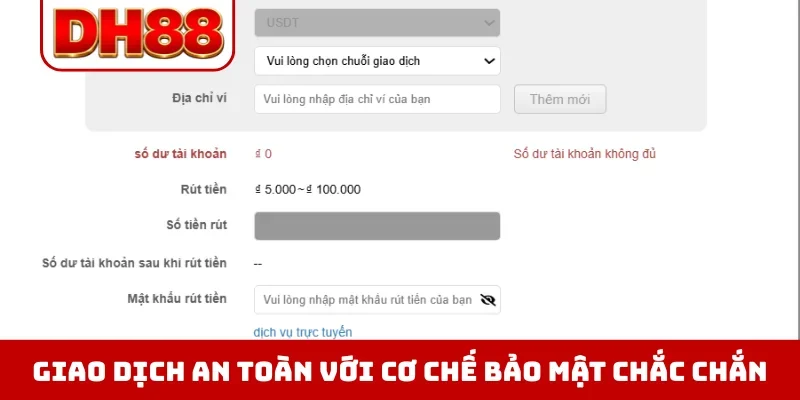 Giao dịch an toàn với cơ chế bảo mật chắc chắn